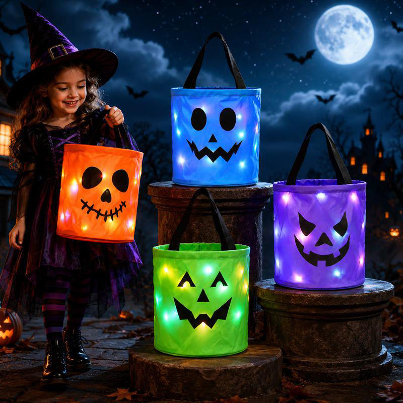 Halloween-slikspand med LED-lys