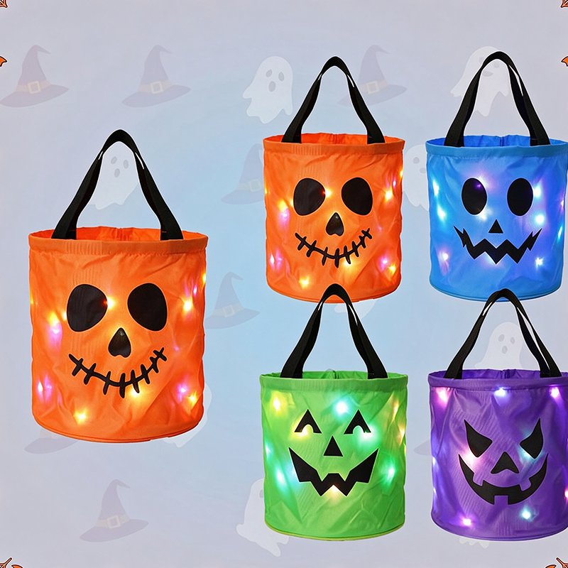 Halloween-slikspand med LED-lys