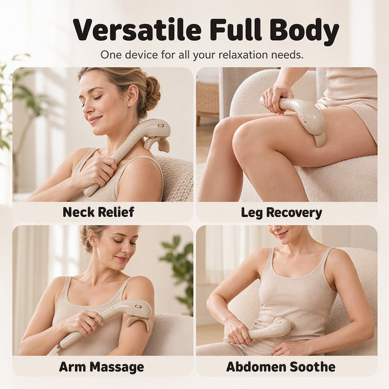 Trådløst massageapparat med langt håndtag – produktbillede