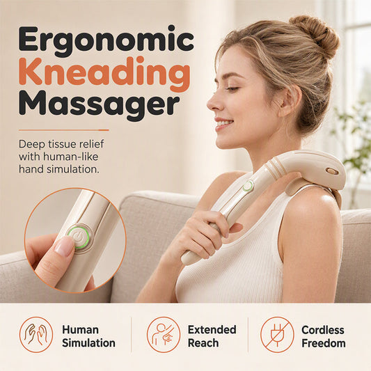 Trådløst massageapparat med langt håndtag – produktbillede