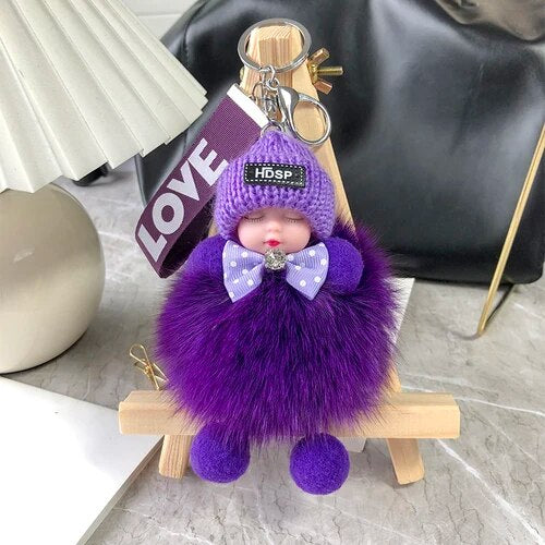 🎁Nyhed 55 % RABAT💥Blød plysdukke som nøglering