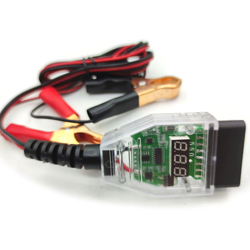 🔋 12V OBD-II hukommelsesbevarer – digital spændingsmåler & backupkabel