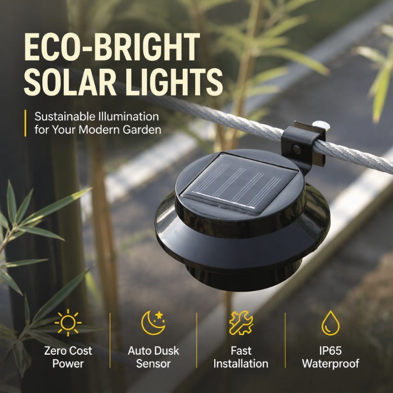 🌞 2+1 GRATIS! Vandtæt solcelledrevet LED-lampe til tagrende & væg 🌞💡