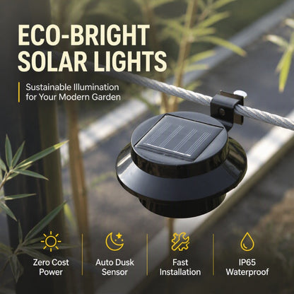 🌞 2+1 GRATIS! Vandtæt solcelledrevet LED-lampe til tagrende & væg 🌞💡