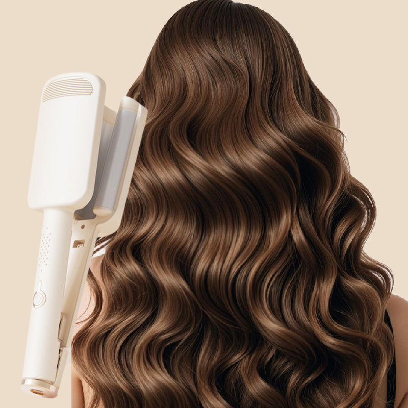 🌸 50 % RABAT! ✨ 32 mm bølgejern – store bløde bølger, 4 varmetrin & ionfunktion