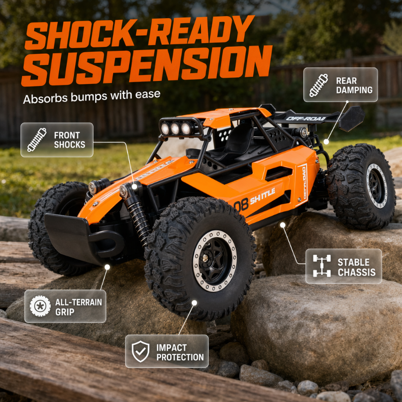 🚙 Højhastigheds RC-offroadbil 4WD med LED-lys