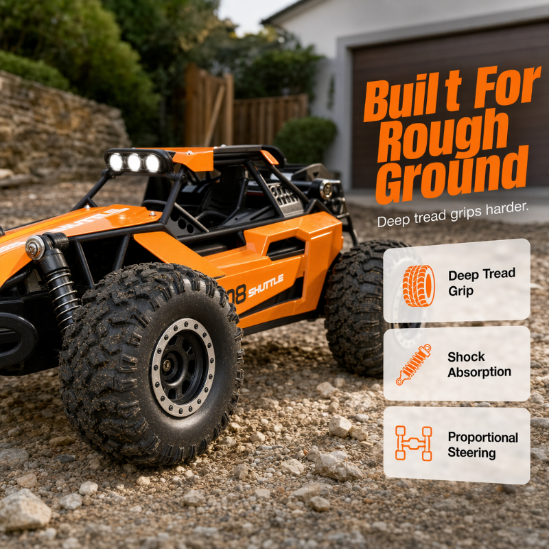 🚙 Højhastigheds RC-offroadbil 4WD med LED-lys