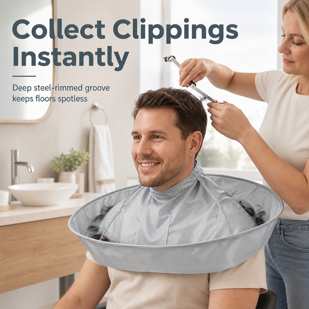 🥳 50 % RABAT! ✂️ Vandtæt klippekappe med håropsamler