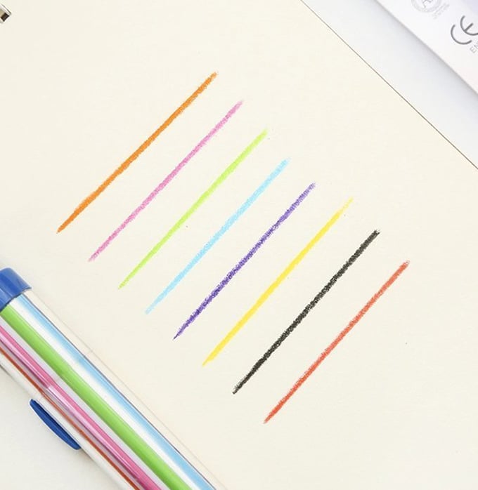 🖍️ 8-i-1 multifarvekridt | Kompakt kreativ pen