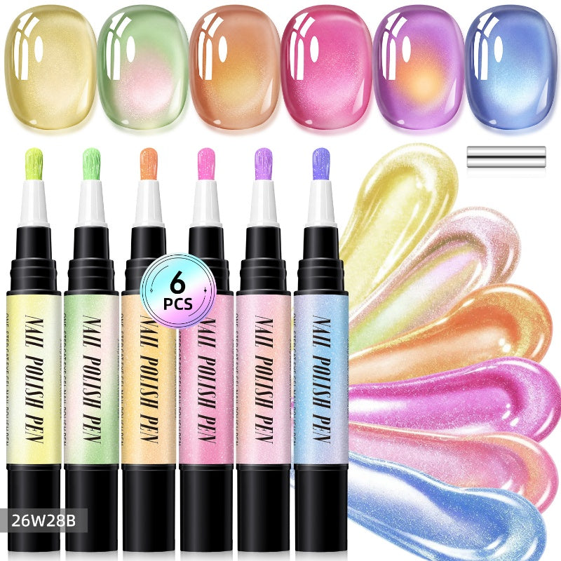 🎅SIDSTE DAG – POPULÆRT UDSALG – 50 % RABAT🌟😍Sæt med glitrende cat eye-neglelakpenne