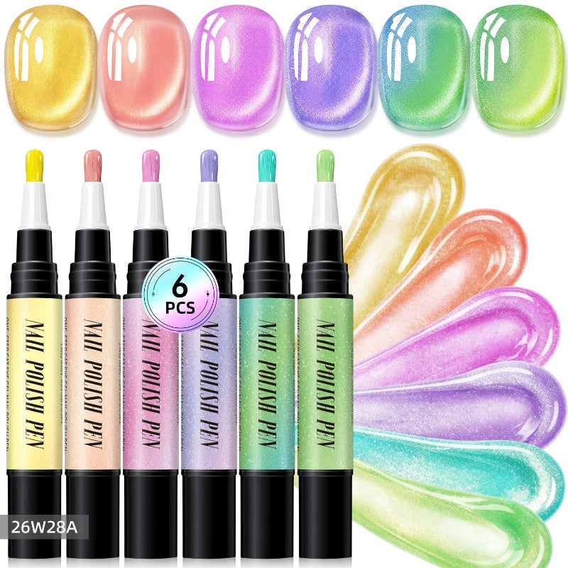 🎅SIDSTE DAG – POPULÆRT UDSALG – 50 % RABAT🌟😍Sæt med glitrende cat eye-neglelakpenne
