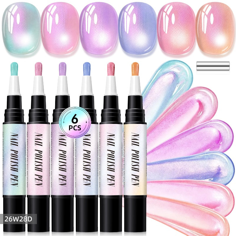 🎅SIDSTE DAG – POPULÆRT UDSALG – 50 % RABAT🌟😍Sæt med glitrende cat eye-neglelakpenne