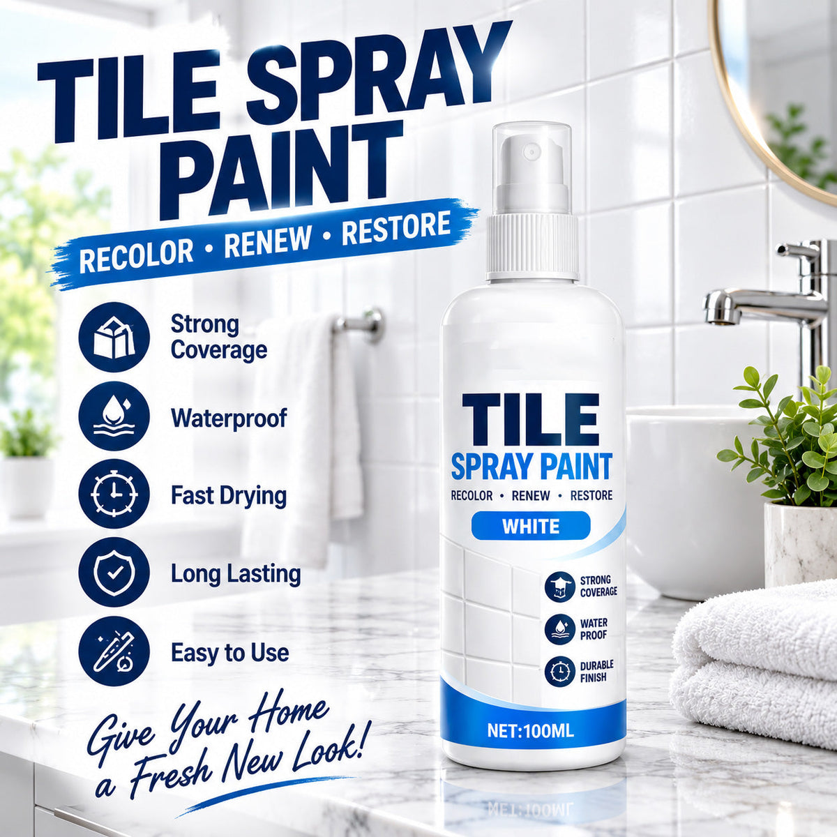 Spraymaling til flisefornyelse – ny farve & friskere overflade