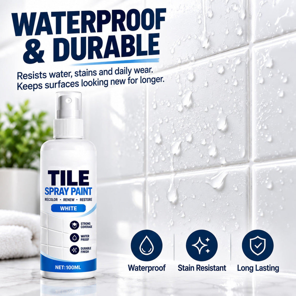 Spraymaling til flisefornyelse – ny farve & friskere overflade