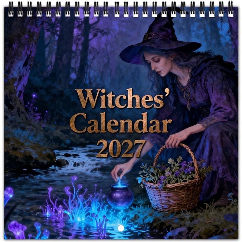 🔮 Mystisk heksekalender 2027 | Gotisk vægkunst
