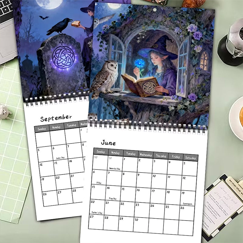 🔮 Mystisk heksekalender 2027 | Gotisk vægkunst