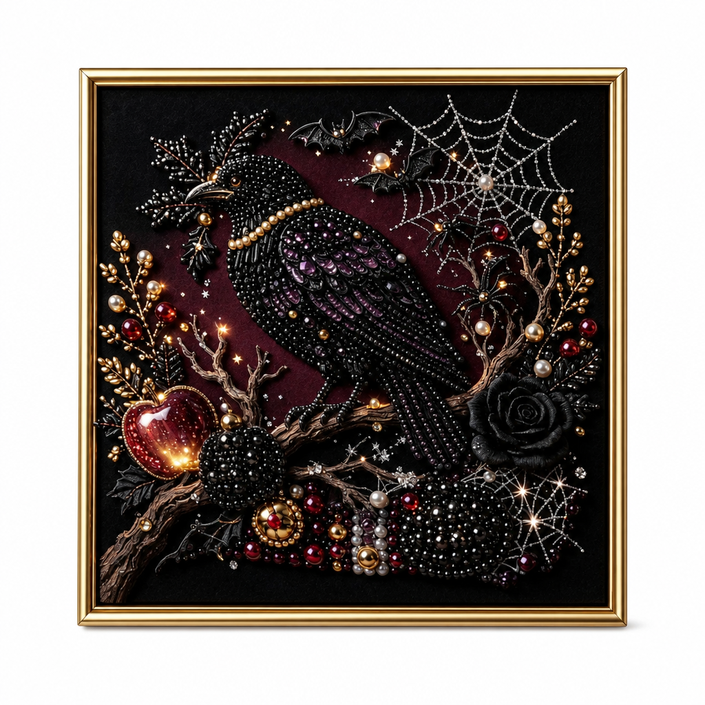 🦇 3D gotisk perlekunstsæt | Halloween DIY