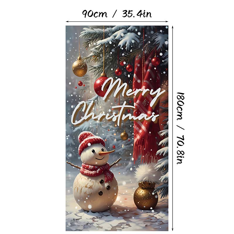 Julebetræk til dør – hurtig og stemningsfuld julepynt (90 × 180 cm)
