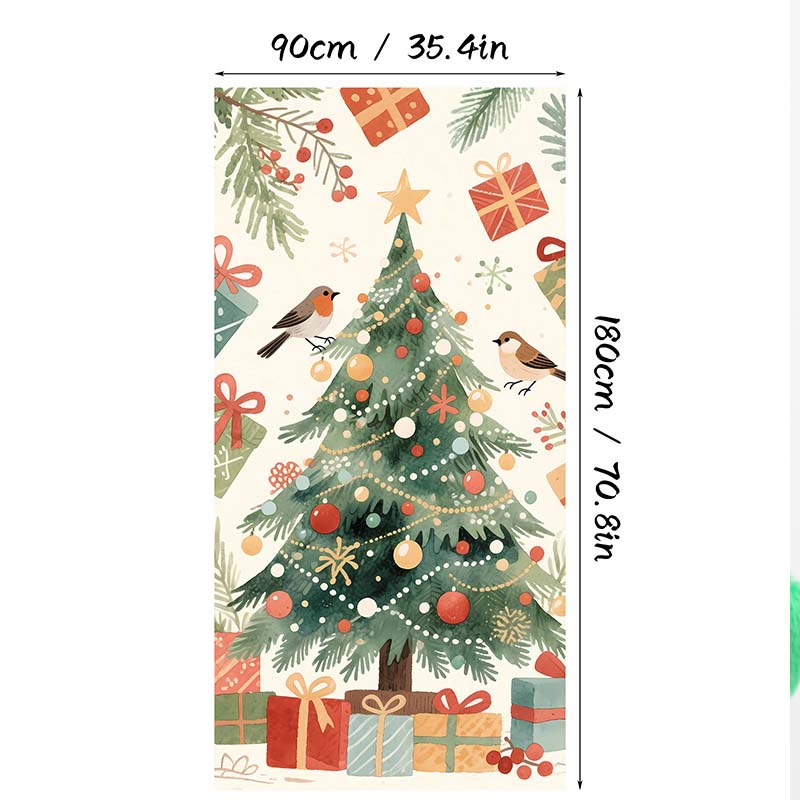 Julebetræk til dør – hurtig og stemningsfuld julepynt (90 × 180 cm)