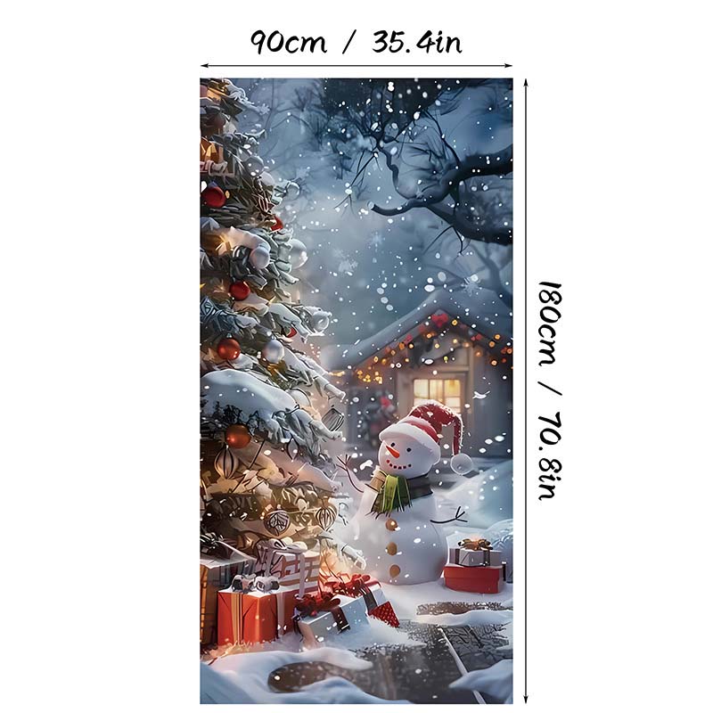 Julebetræk til dør – hurtig og stemningsfuld julepynt (90 × 180 cm)