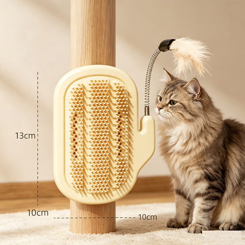 🐾 Spar 50 %! 🪶 2-i-1 hjørnetilbehør til pelspleje – selvpleje & fjerstav ✨