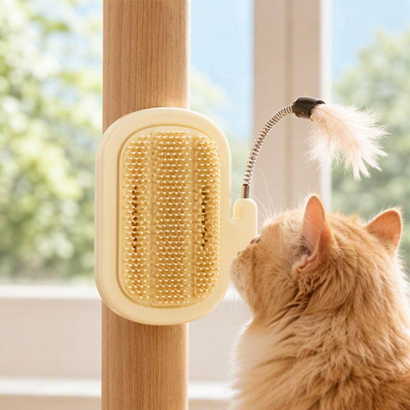 🐾 Spar 50 %! 🪶 2-i-1 hjørnetilbehør til pelspleje – selvpleje & fjerstav ✨