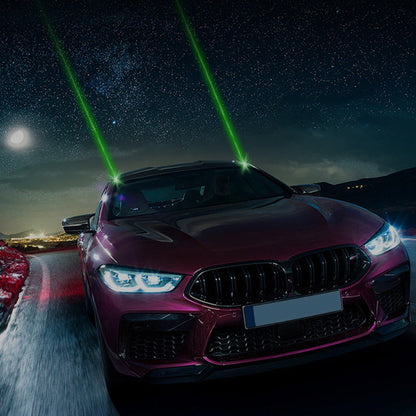 🚗 Vandtæt laseradvarselslampe til bil – høj synlighed, oplades med USB-C