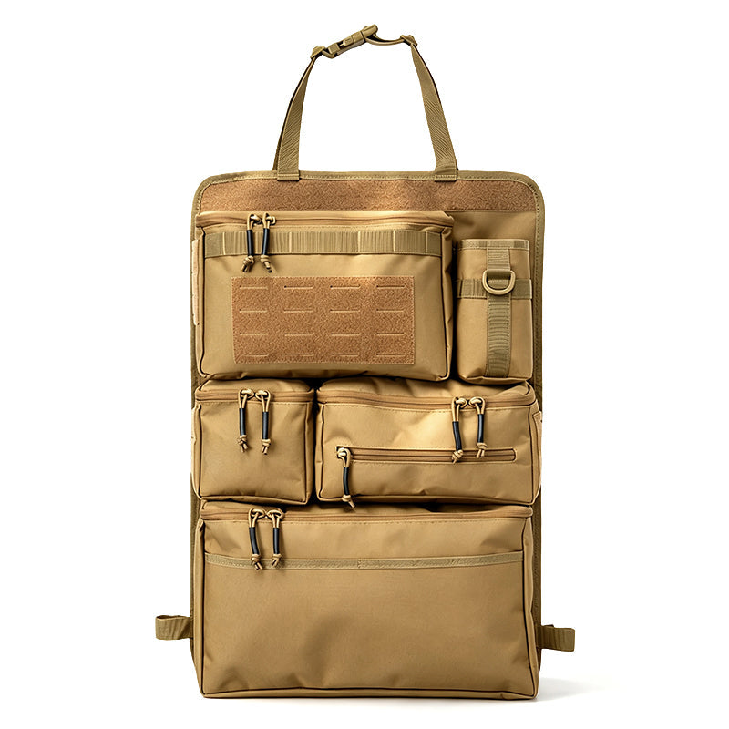 🚙 50 % RABAT NU! 🎒 Bilsædeorganisator med flere lommer – modulært system & slidstærkt camouflage-stof 🛠️