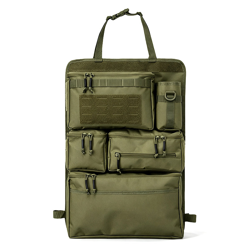 🚙 50 % RABAT NU! 🎒 Bilsædeorganisator med flere lommer – modulært system & slidstærkt camouflage-stof 🛠️