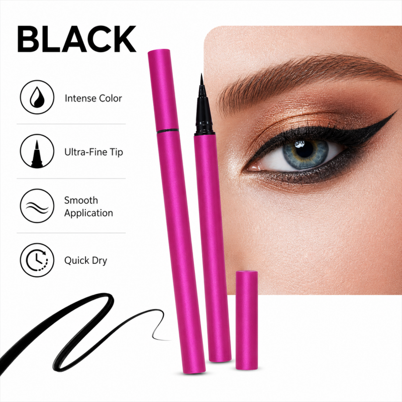 Vandfast flydende eyeliner med lang holdbarhed