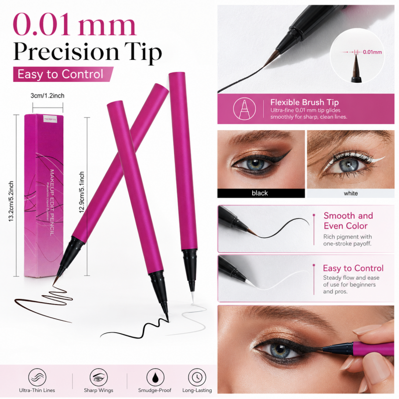 Vandfast flydende eyeliner med lang holdbarhed