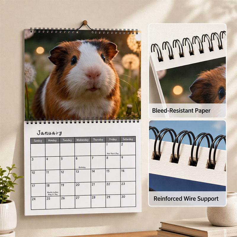 🎁🎄Juleudsalg – 50 % RABAT!💞50K+ SOLGT!⏳✨Sød vægkalender med marsvin