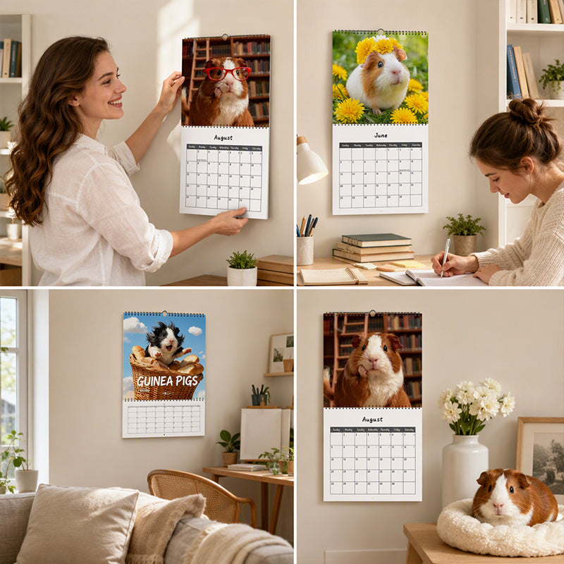 🎁🎄Juleudsalg – 50 % RABAT!💞50K+ SOLGT!⏳✨Sød vægkalender med marsvin