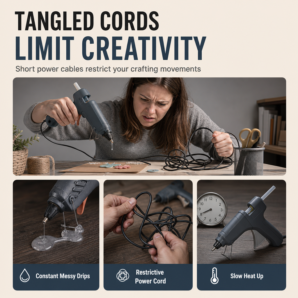 🔫 Trådløs limpistol – 60 minutters frihed til DIY