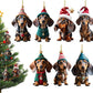 Sjovt juleophæng med gravhund til bilen
