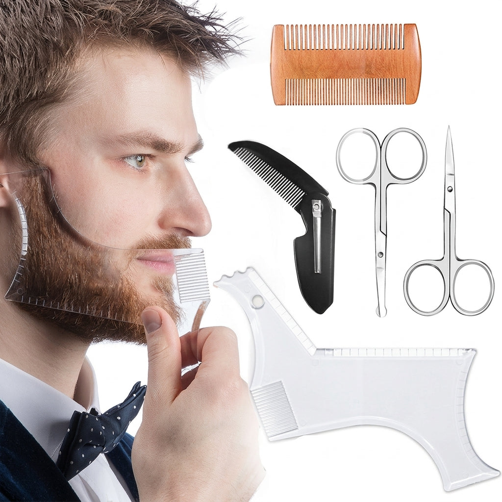 ⏳50 % rabat i en begrænset periode⏰Brugervenlig skabelon til at forme skægget🧔🪒