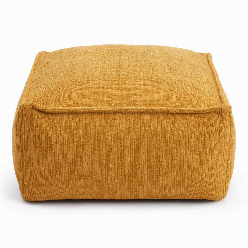 🧺 Opbevaringspufbetræk: Fyld med tøj, støtte op til 100 kg, bred lynlås, vaskbart, 45×45×23 cm