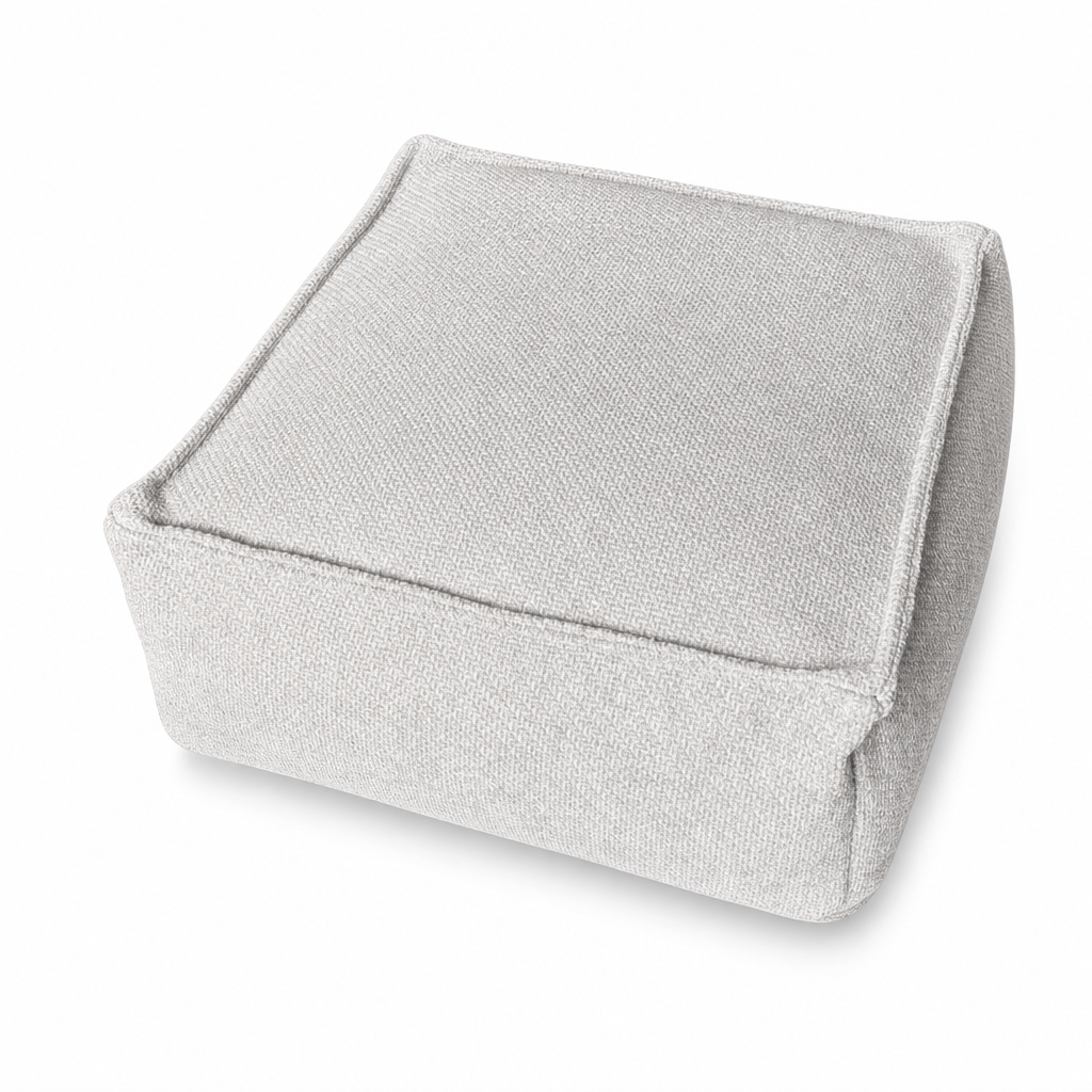 🧺 Opbevaringspufbetræk: Fyld med tøj, støtte op til 100 kg, bred lynlås, vaskbart, 45×45×23 cm