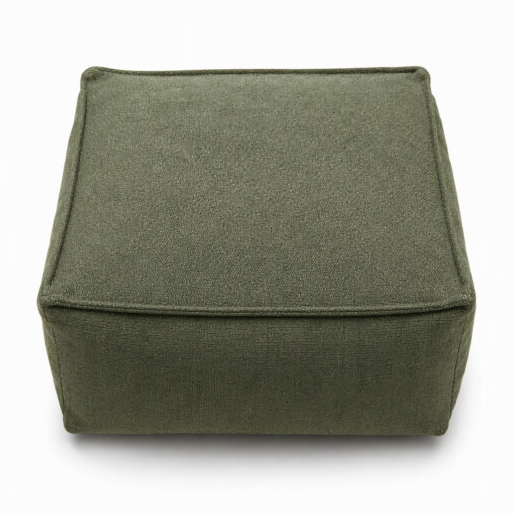 🧺 Opbevaringspufbetræk: Fyld med tøj, støtte op til 100 kg, bred lynlås, vaskbart, 45×45×23 cm