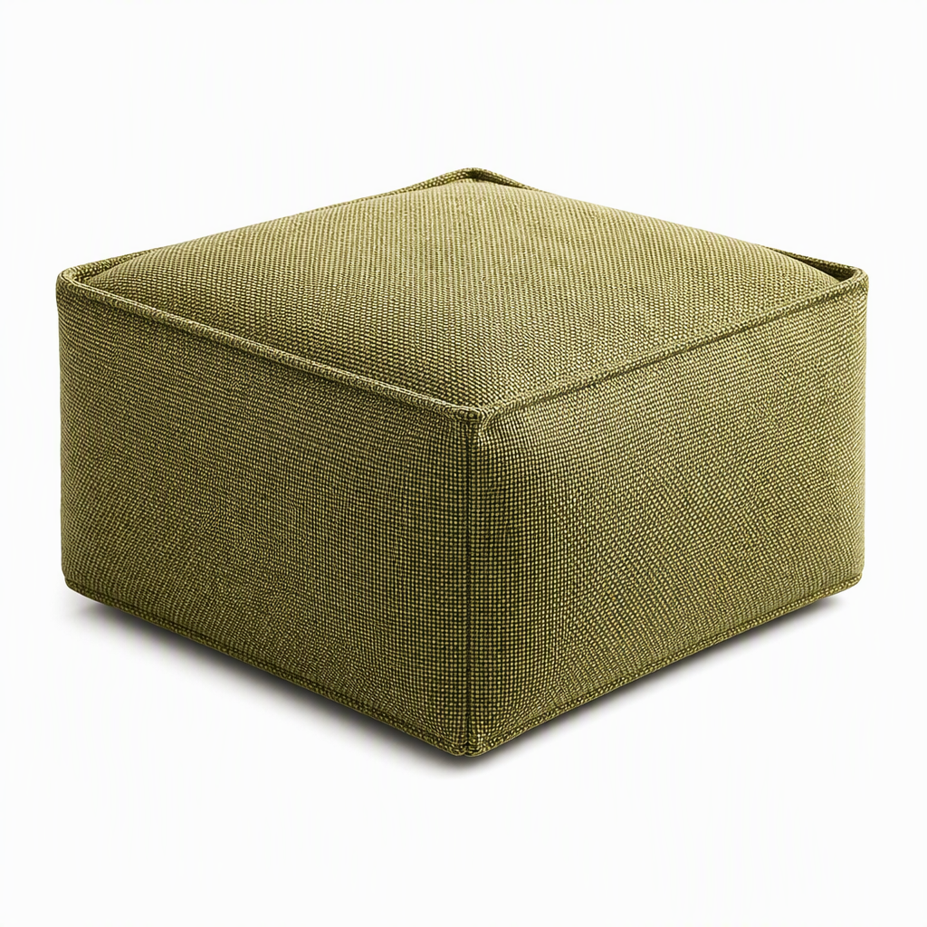 🧺 Opbevaringspufbetræk: Fyld med tøj, støtte op til 100 kg, bred lynlås, vaskbart, 45×45×23 cm