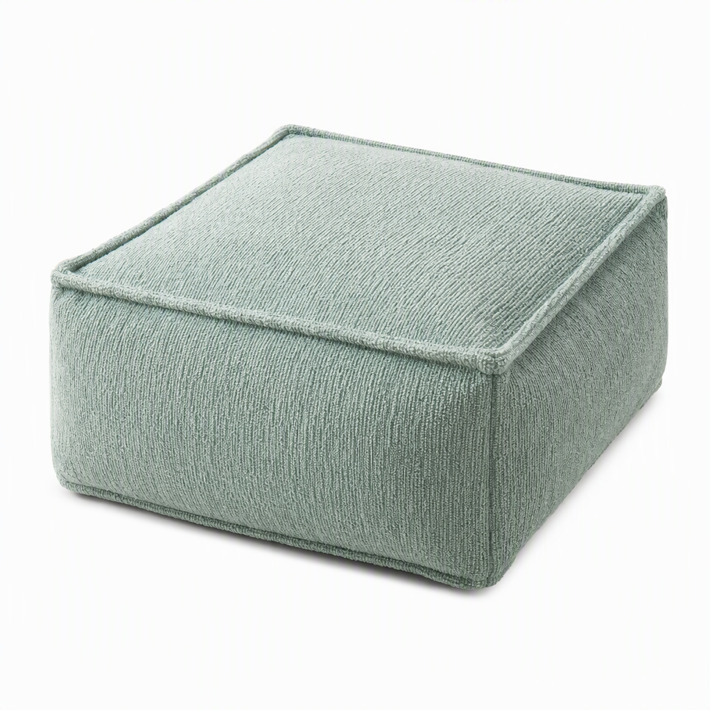 🧺 Opbevaringspufbetræk: Fyld med tøj, støtte op til 100 kg, bred lynlås, vaskbart, 45×45×23 cm