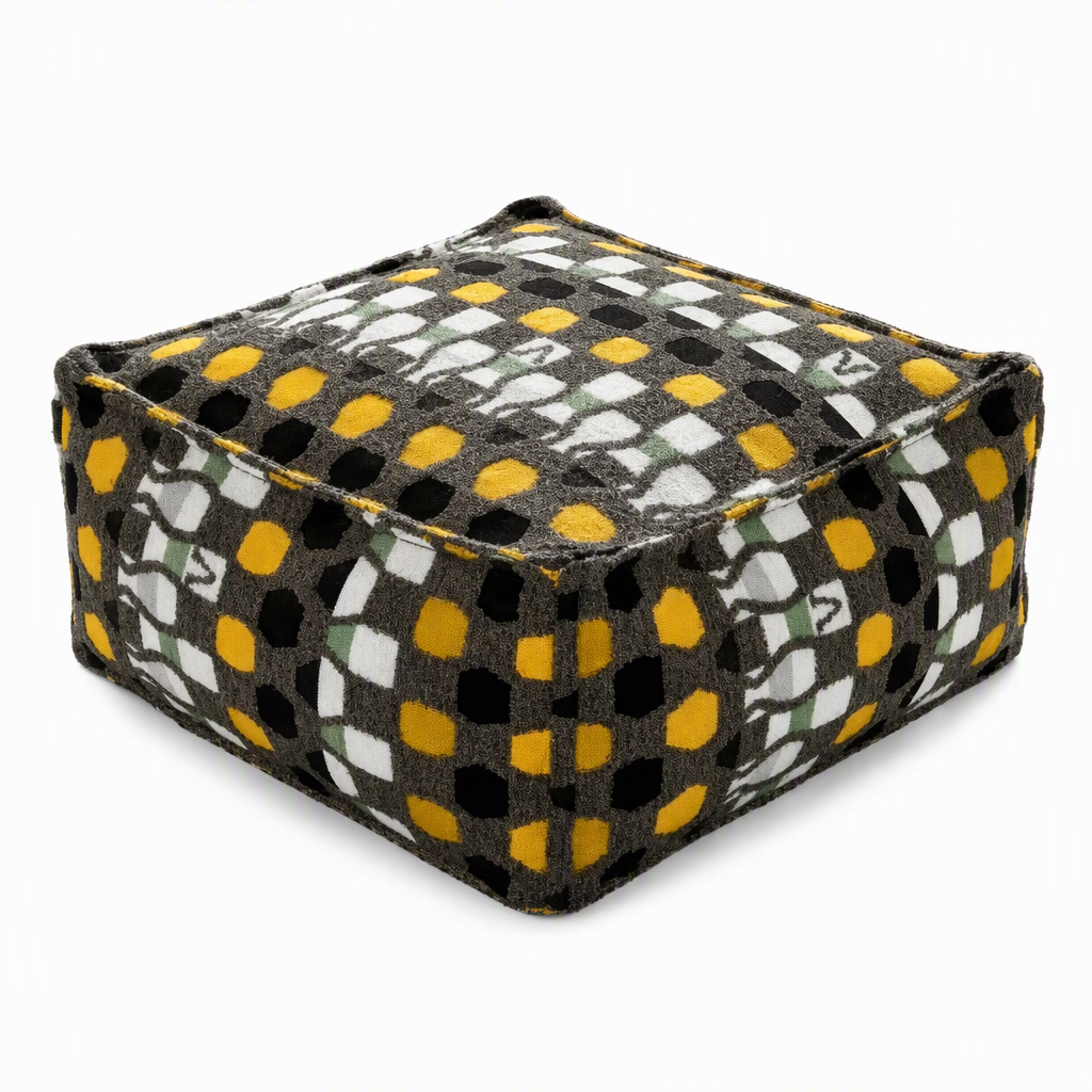🧺 Opbevaringspufbetræk: Fyld med tøj, støtte op til 100 kg, bred lynlås, vaskbart, 45×45×23 cm