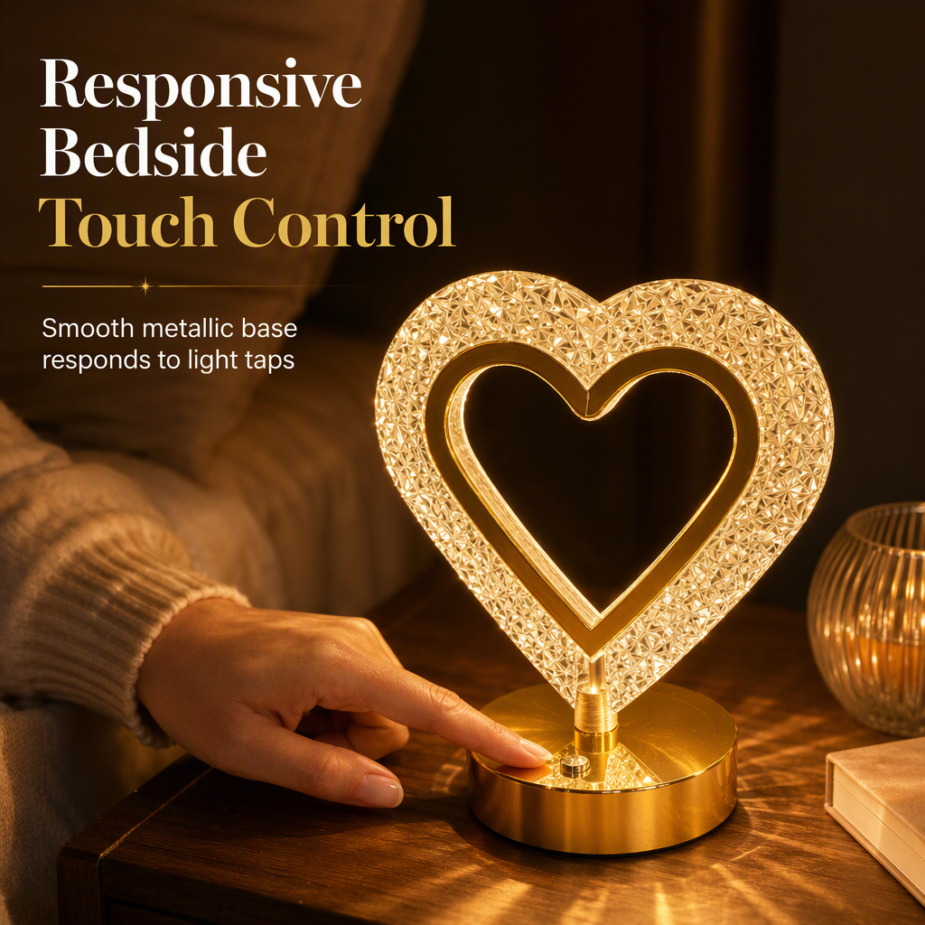 💎 50 % RABAT NU! ✨ Geometrisk krystalnatlampe – touch-betjening, 3 farver & USB-genopladelig til hyggelig soveværelsesbelysning 🌙