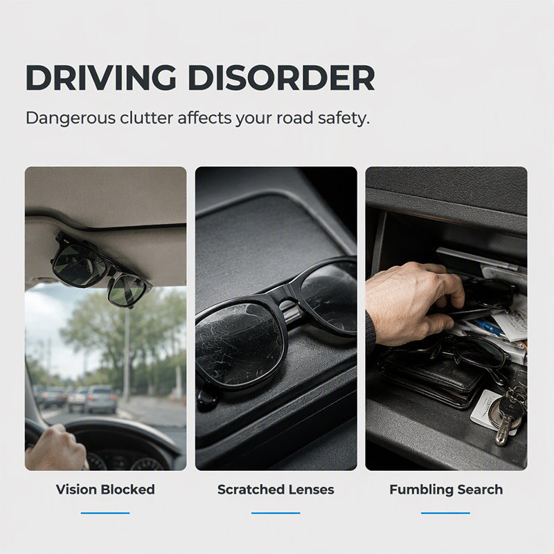 Brilleholder med hurtig adgang til bilen