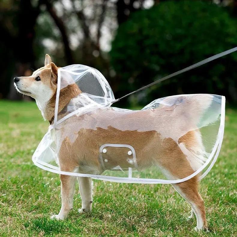 📢Nyhed med 50 % rabat🐕 Gennemsigtig, vandtæt regnfrakke til hunde – hold din hvalp tør og synlig på regnfulde gåture 🌧️