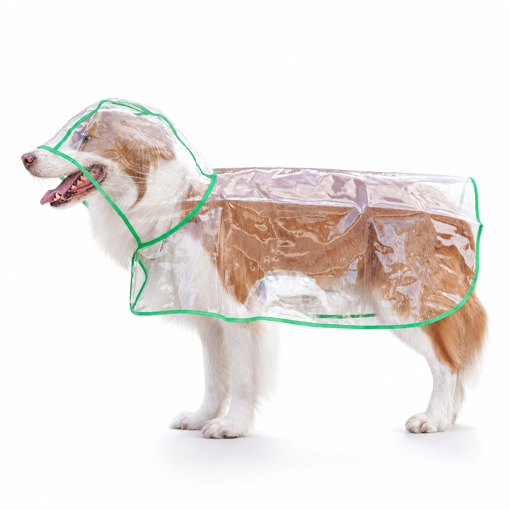 📢Nyhed med 50 % rabat🐕 Gennemsigtig, vandtæt regnfrakke til hunde – hold din hvalp tør og synlig på regnfulde gåture 🌧️