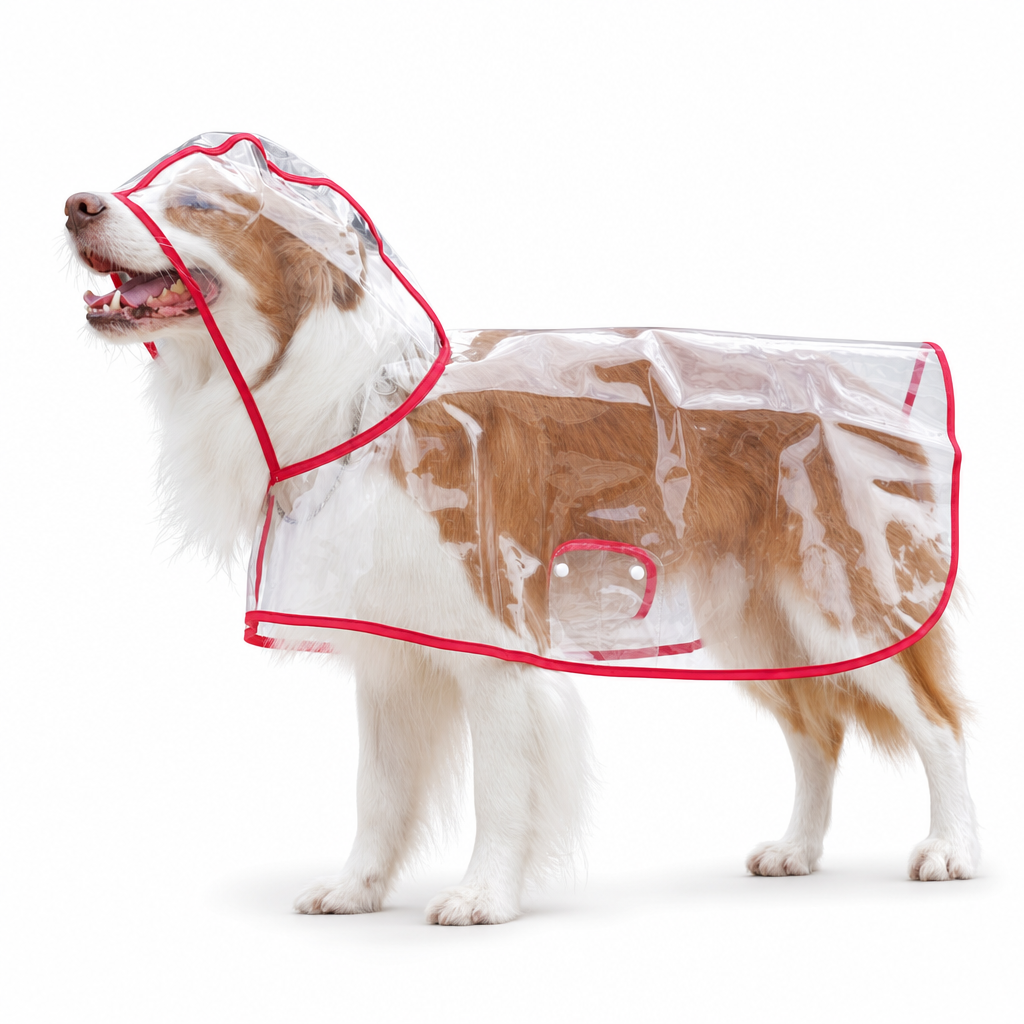 📢Nyhed med 50 % rabat🐕 Gennemsigtig, vandtæt regnfrakke til hunde – hold din hvalp tør og synlig på regnfulde gåture 🌧️