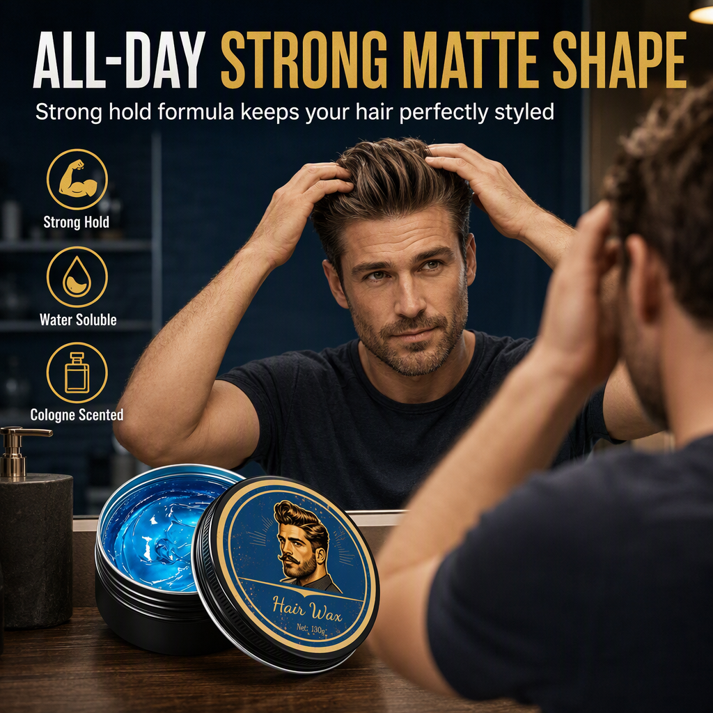 💈 KØB 2 FÅ 1 GRATIS! Flot frisure med frisk cologneduft – stylingpomade til mænd, 130 g