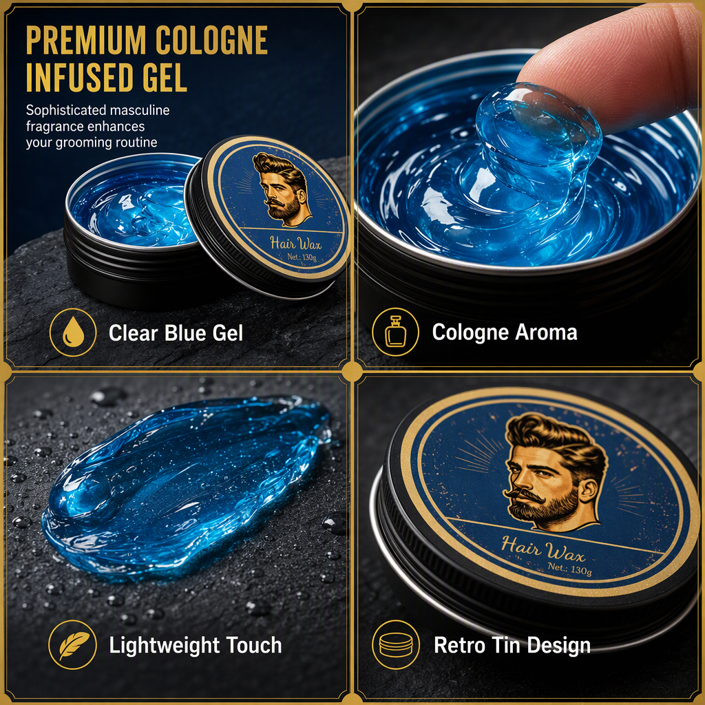 💈 KØB 2 FÅ 1 GRATIS! Flot frisure med frisk cologneduft – stylingpomade til mænd, 130 g