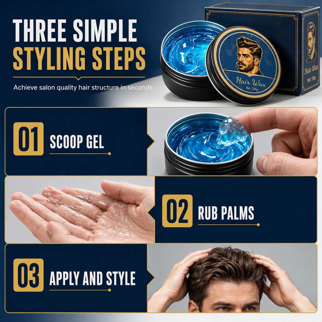 💈 KØB 2 FÅ 1 GRATIS! Flot frisure med frisk cologneduft – stylingpomade til mænd, 130 g